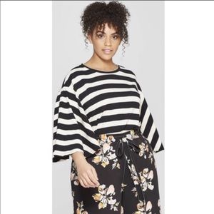 Who What Wear black/white top - 2X